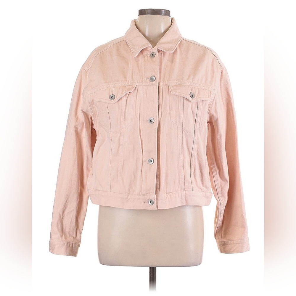 Large Uniqlo Light Pink Jean Jacket